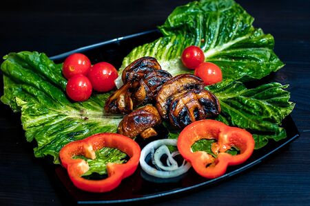 Грибы на мангале