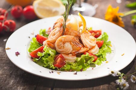 Креветки тигровые на гриле