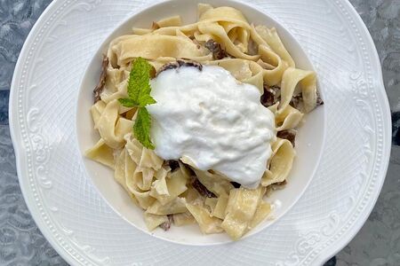 Феттуччине с говяжьей вырезкой