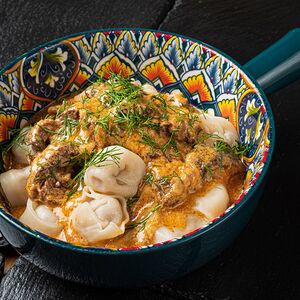 Чучвара с бефстроганов