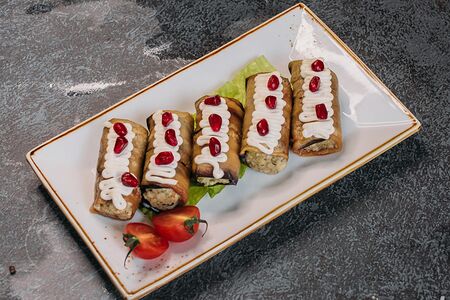 Рулетики из баклажанов по-хански