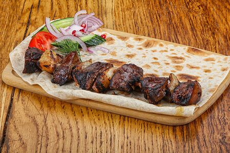 Шашлык из бараньих внутренностей