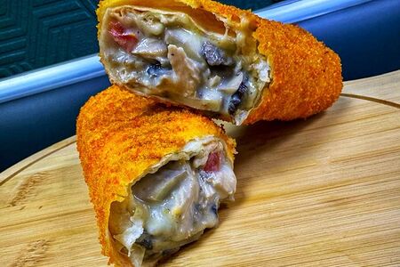 Темпура Курица, грибы и сыр