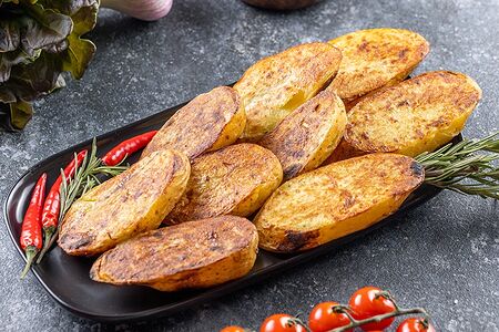 Картофель дольками на мангале