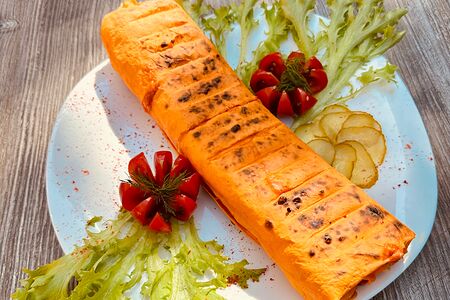 Шаурма Куриная в сырном лаваше на углях