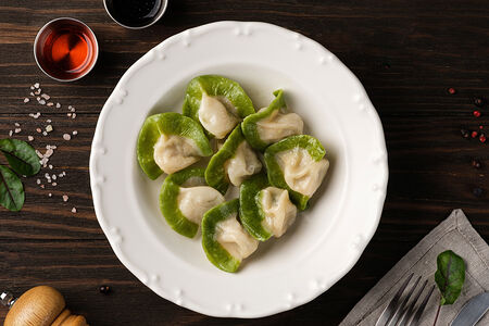 Цзяоцзы с курицей и пармезаном