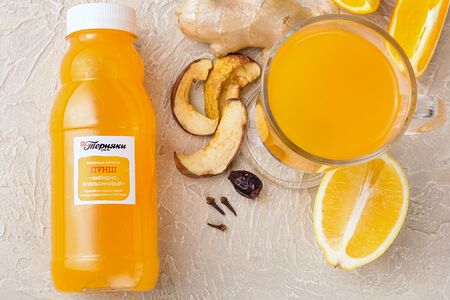 Пунш имбирно-апельсиновый (безалкогольный, холодный)