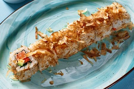 Ролл с лососем терияки