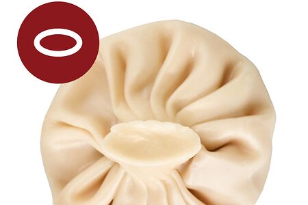 Хинкали с мясом и зеленью