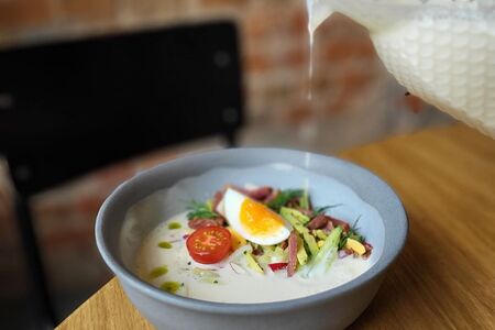 Окрошка с пастрами