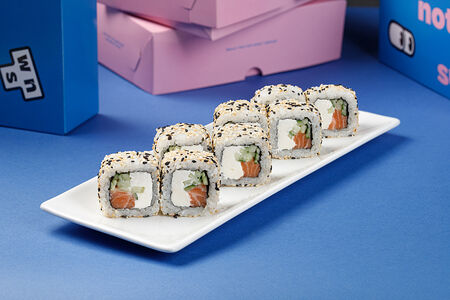 Сливочный лосось с кунжутом