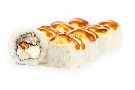 Ролл Запечённый с угрём и курицей