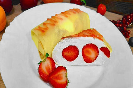 Блинчик Клубника в сливочно-творожном креме