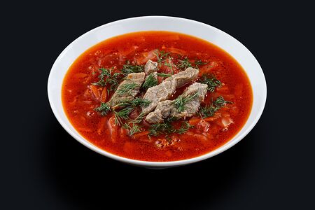 Домашний борщ с говядиной