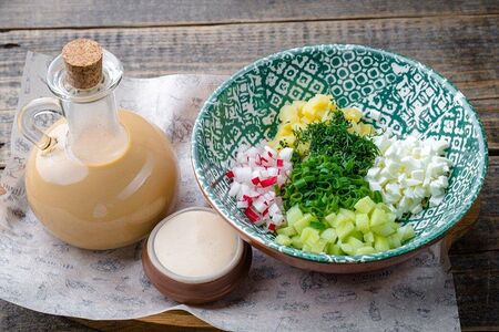 Окрошка с овощами