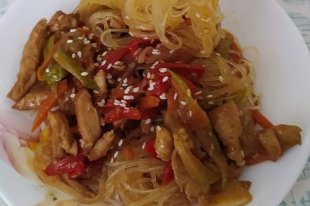 Фунчоза с курицей