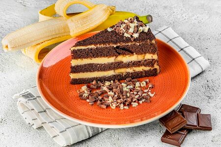 Шоколадно-банановый брауни