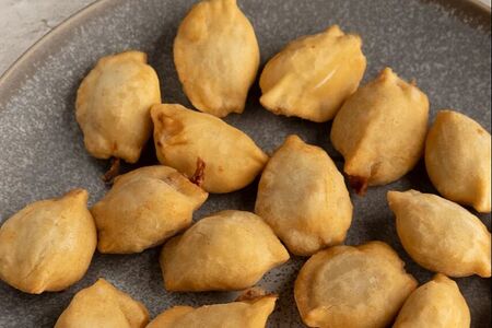 Жареные пельмени говядина-курица