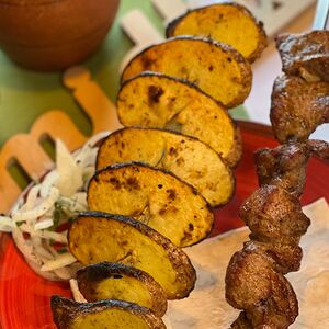 Картофель на мангале