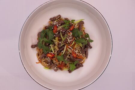 Удон с говядиной