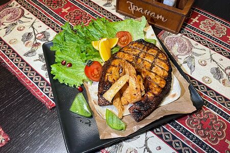 Семга на мангале