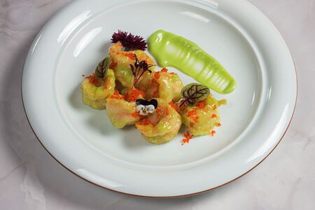 Креветки в соусе Васаби