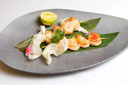 Шашлычки из креветок