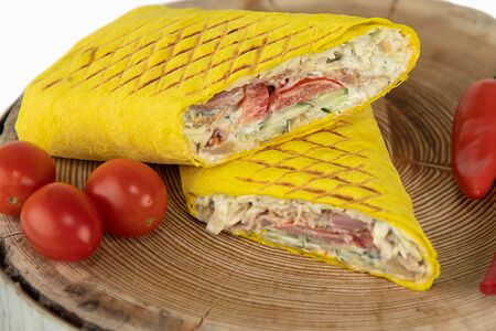 Шаурма грибная Mini в сырном лаваше