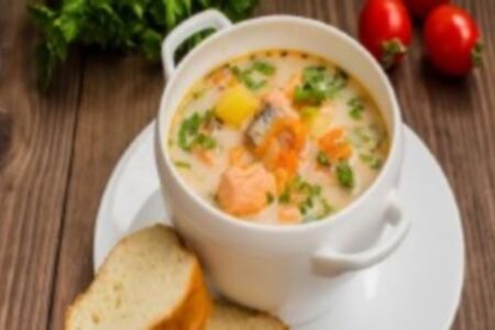 Суп сырный с семгой