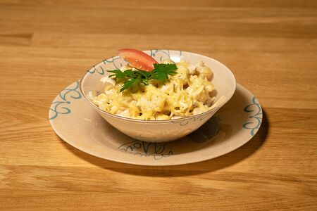 Паста бантики с курочкой