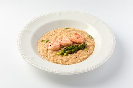 Ризотто с креветками и брокколи