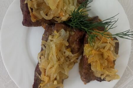 Печень жареная с луком