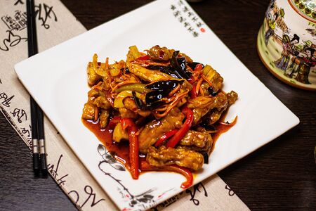 Баклажаны в остро-сладком соусе