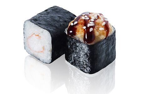 Запечённый ролл с креветкой