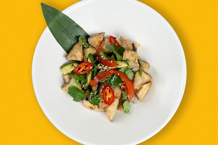 Хрустящие баклажаны, азиатский соус