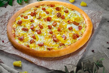 Пицца Гавайская с курицей