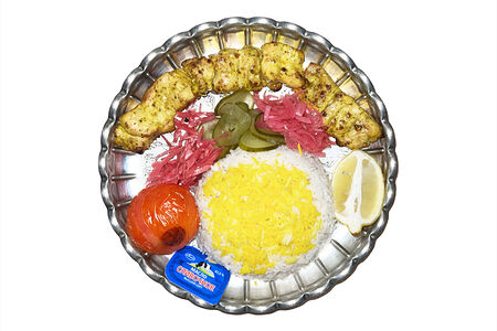 Куриный кебаб с рисом