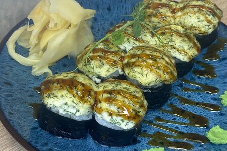 Запечённый ролл с треской