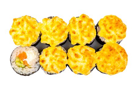 Запеченный ролл с лососем