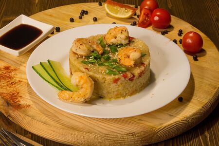 Рис с креветками