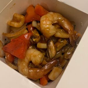 Вок морепродукты с рисом