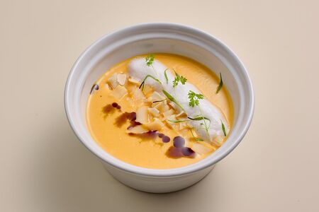 Тыквенный суп с кокосовым киноа