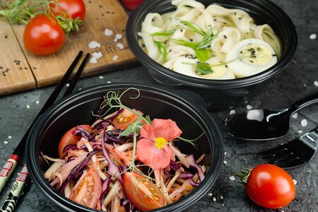 Ланч №2, салат, суп, морс