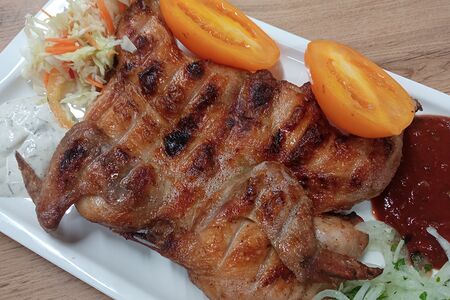 Цыпленок корнишон на мангале