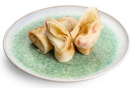 Блины с ветчиной и сыром