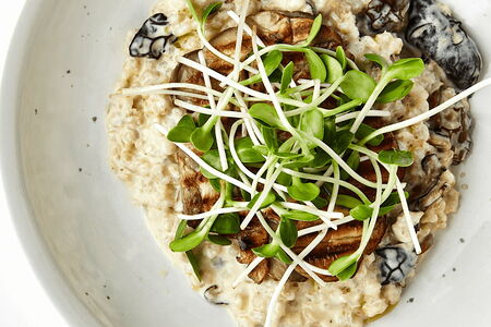 Перлотто с грибным стейком