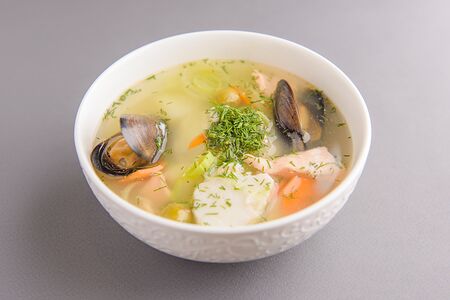 Уха рыбная по-средиземноморски