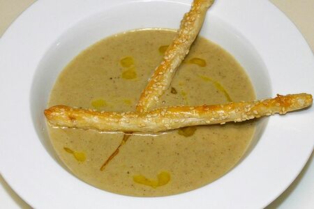 Грибной крем-суп с трюфельным маслом