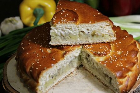 Мини пирог с Картофелем и грибами