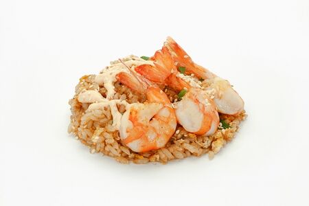 Японский плов с тигровыми креветками